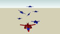 A squadron of A-42 fighters