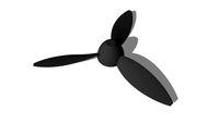 3 bladed propellor commonly used in educational projects