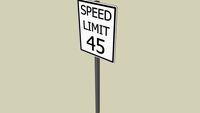 Speed Limit Sign 45
