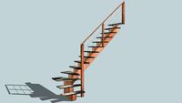Escalier quart tournant droite
