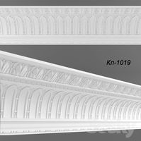 The moulded plaster cornice