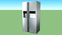Side-by-side refrigerator (low poly)