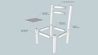 exploded dining chair
