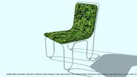 CHAIR DINING GREEN PATERN BY JOHN A WEICK RA & AP LEED