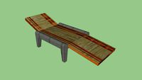 slatted lounger