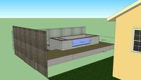 Partial above ground KOI pond with galss window & house model included
