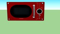 Red Daewoo Microwave