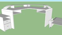 Bureau d'angle blanc