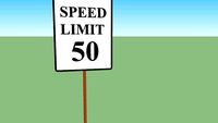 Speed Limit 50 Sign