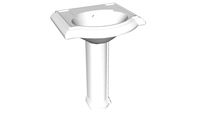 K-2286-8 Devonshire(R) 24' pedestal bathroom sink with 8' widespread faucet holes