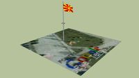 Macedonian flag on Drachevo,Skopje,Macedonia