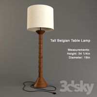 Tall Belgian Table Lamp