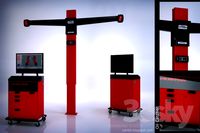 Setting for the adjustment of headlamps for motor service