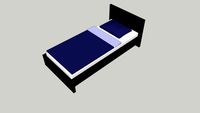 IKEA MALM Bed frame with slatted bed base black-brown 107x211 (90x200)
