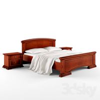 Bed and bedside table