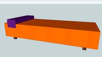 De Vorm - Upside down island - 215 cm - orange & violet