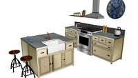 Zinc, la cuisine ilot Maisons du monde
