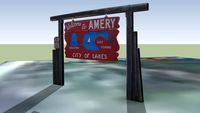 Welcome To Amery Wisconsin (North end sign)