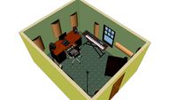 Small Studio - Acoustical Diffusion - The Curve System