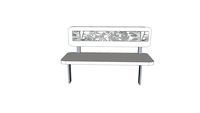 garden bench with 7 species backrest