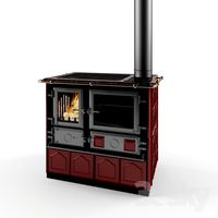 Heating and cooking stove Rosa Maiolica