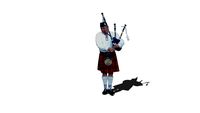 2D Bagpipe Player (Shadow)
