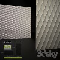 3D Wall Panels Scallops