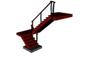 Keuka Style Cable railing on 180 stairs