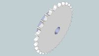 40B 31F 3/4' 31 Tooth Sprocket #40 Chain