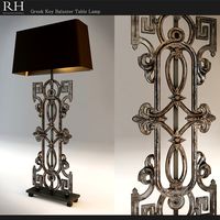 Restoration Hardware / Greek Key Baluster Table Lamp