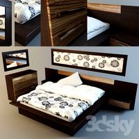 Modern bed + Dresser