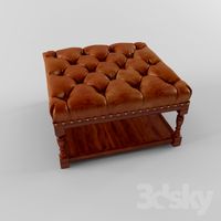 Club Stool Small - Vintage Leather Cigar v1p-h 01