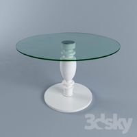 glass round table