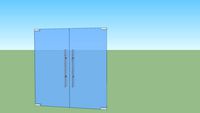 puerta doble de cristal