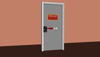 Commercial Steel Fire Door - 36 in /w Detex ECL-230D Alarmed Exit Control Lock