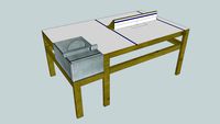 Contractor saw outfeed/router table with fence