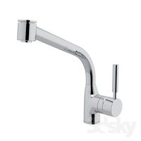 Rohl Pullout Modern Lux One Handle Single Hole Side Kitchen Faucet with Lever Handle