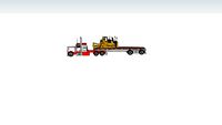 semi and cat dozer