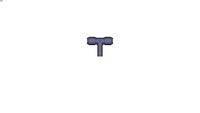 3188 - PLUG-IN EQUAL/UNEQUAL COMPACT TEE-PLASTIC TAILPIEC DIAM D1 10 MM DIAM D2 12 MM