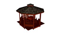 Octogon gazebo on the Deck