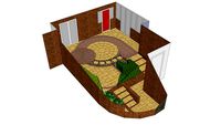 Courtyard garden design with mixed materials by Mike Bradley