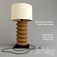 19th Century French Wine Press Lamp