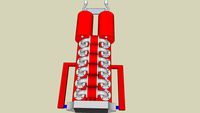 V12 Engine with 4 turbos,intercooler and Nitrous dioxide bottles