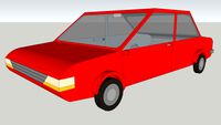Simple Red Car