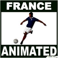 Black Soccer Player France CG3d model