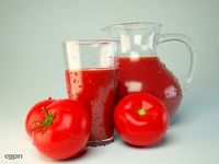 Tomatoes and Tomato Juice in Jug and Glass3d model