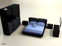 Diamond bedroom set3d model