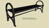 CBF-14 City Sites 6ft Backless Steel Bench with Castings
