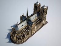 Notre-Dame de Paris Cathedral3d model