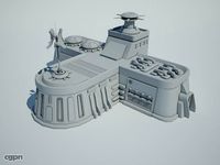 Futuristic Sci Fi Building 83d model